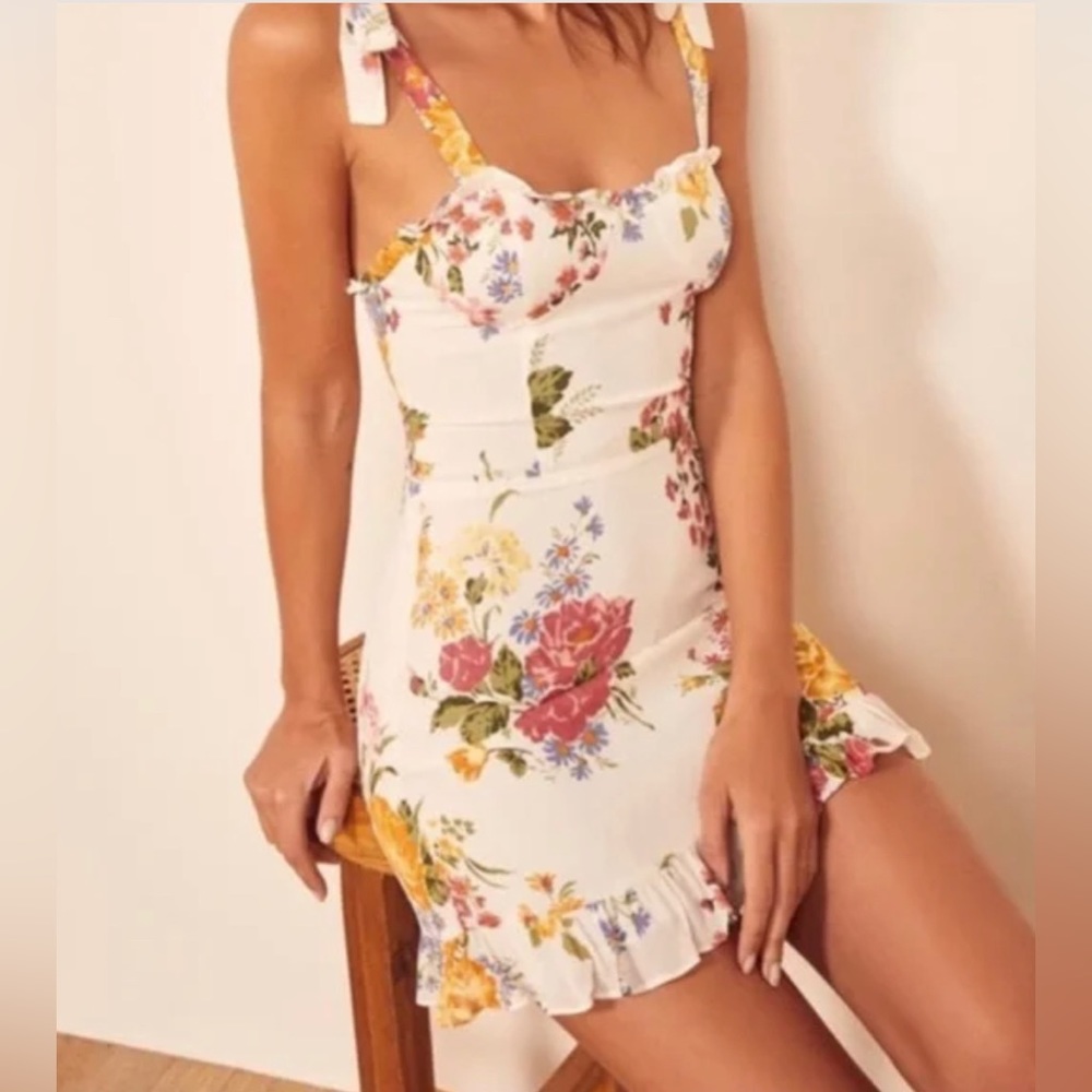 Reformation Christine Floral mini dress in Bouquet women’s size 8